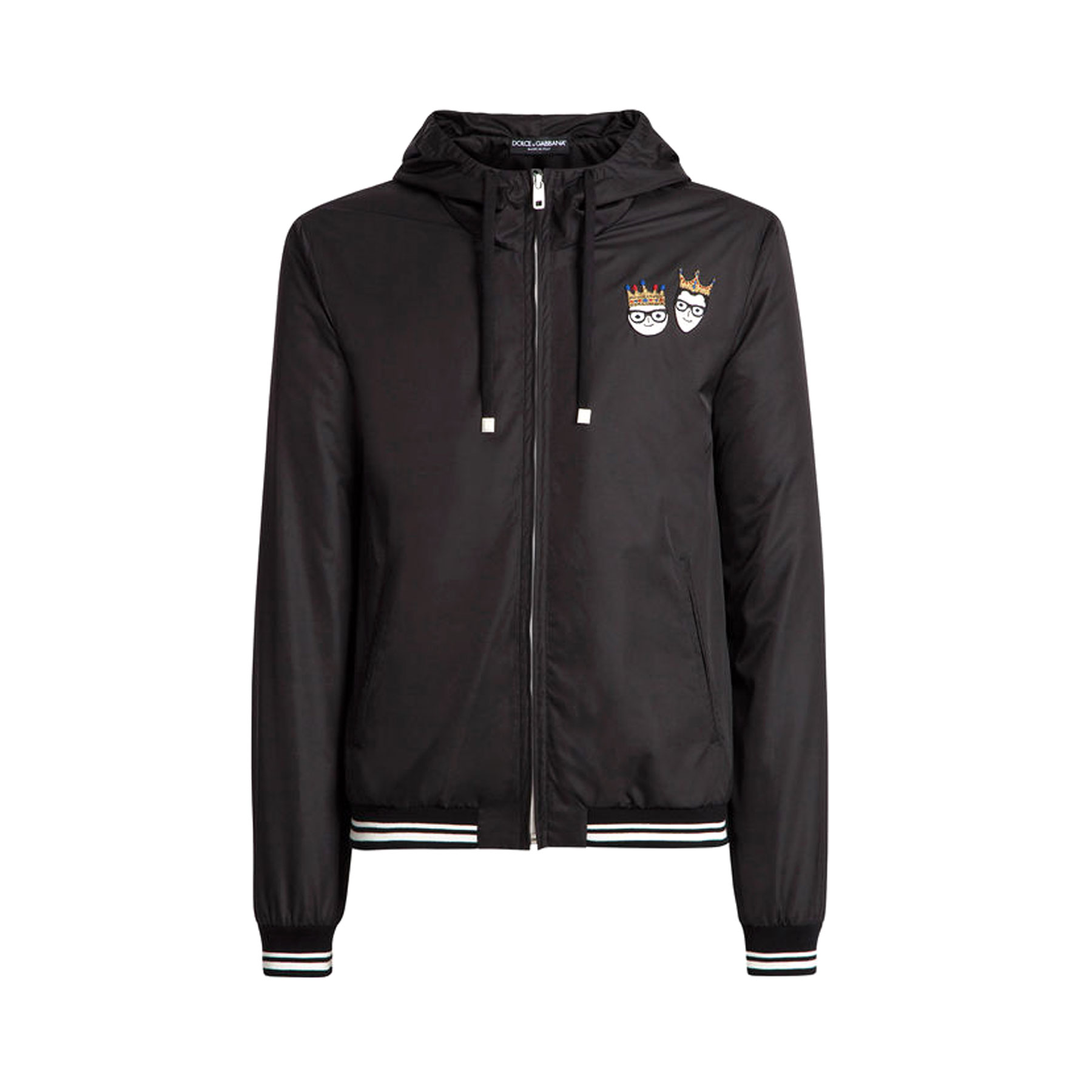 ÁO DG FAMILY NYLON BOMBER JACKET WITH DESIGNER PATCHES