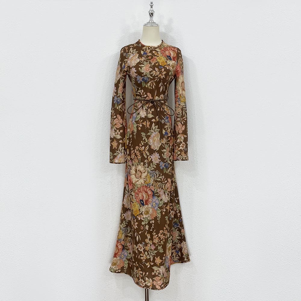 VÁY ZIMMERMANN Vintage Flower Long Sleeve Long Dress High Classy