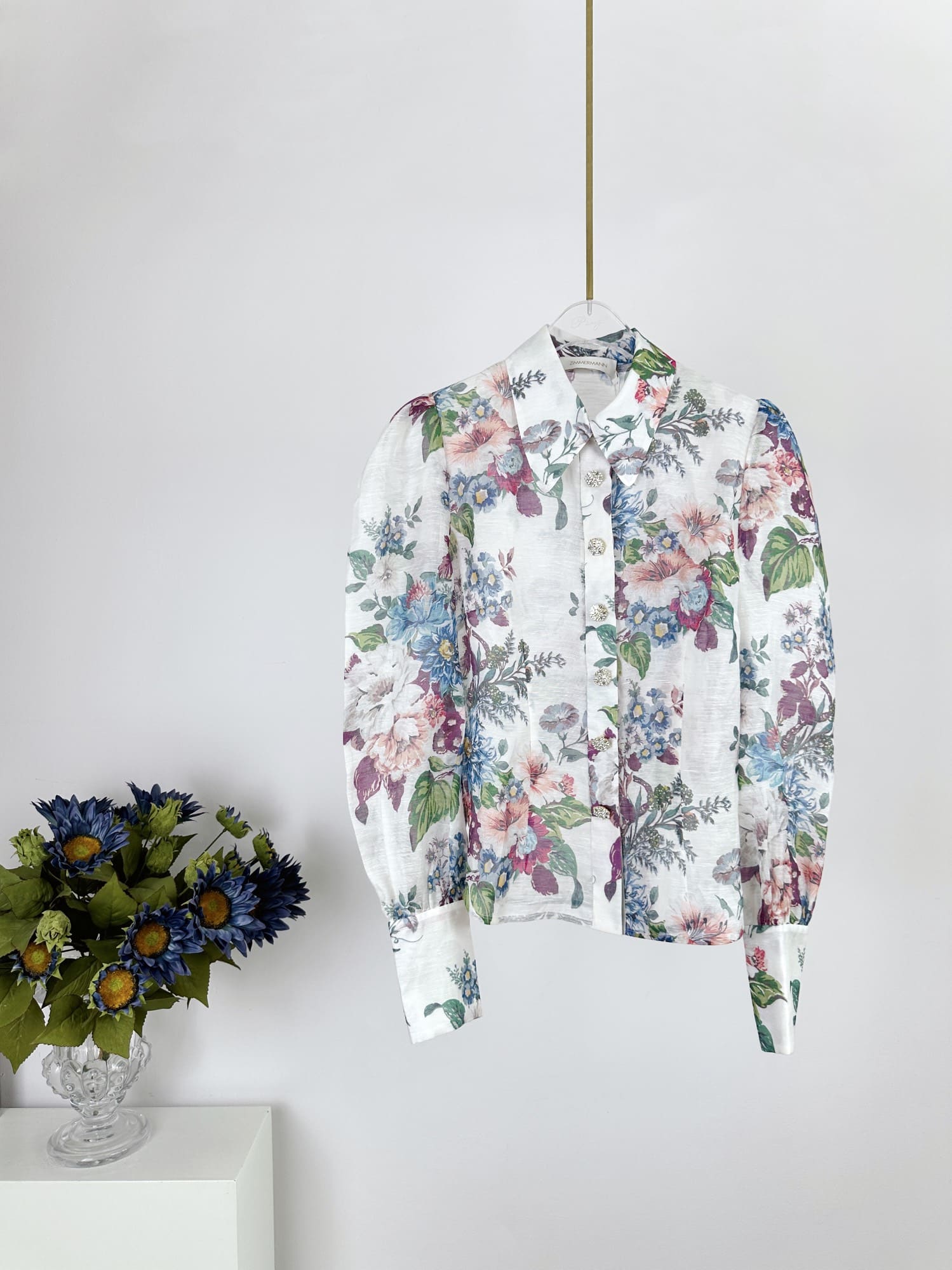ÁO ZIMMERMANN Vintage Flower Long Sleeve Dress High Classy