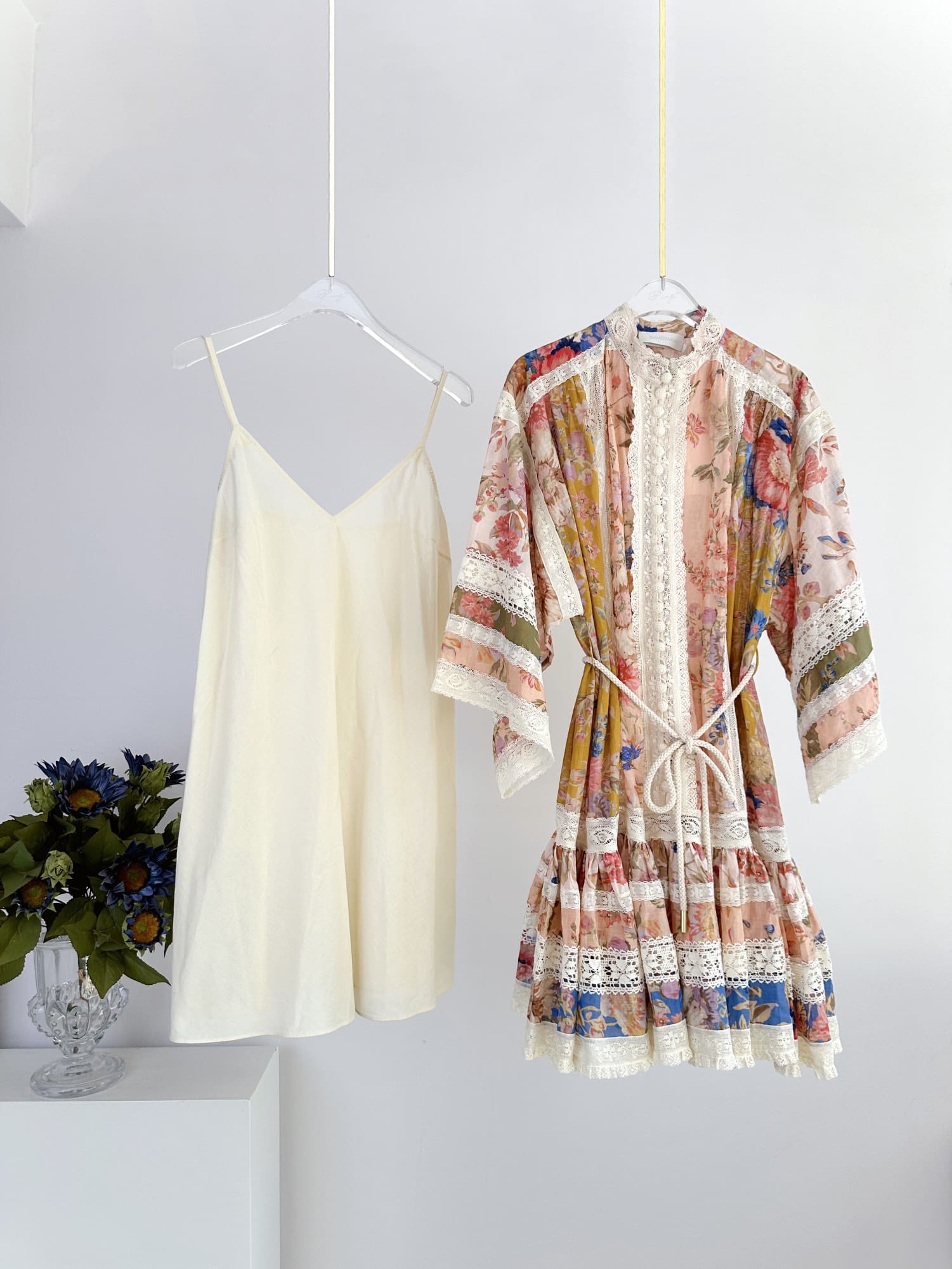 VÁY ZIMMERMANN Vintage Flower Short Sleeve Midi Dress High Classy