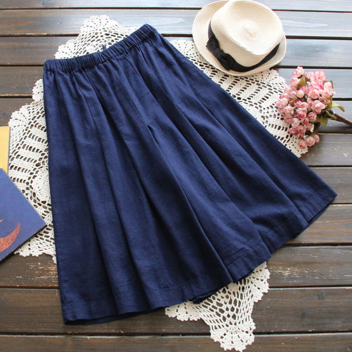 Quần Rộng Giả Váy Linen
