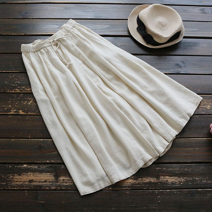 Quần Rộng Giả Váy Linen