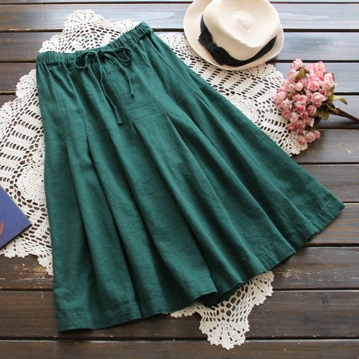 Quần Rộng Giả Váy Linen