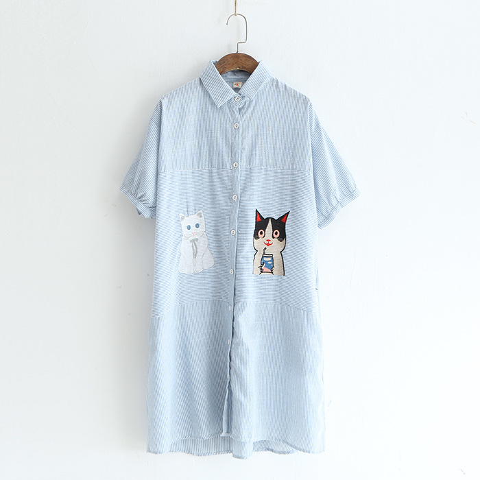 Váy Nữ Linen Hình Mèo