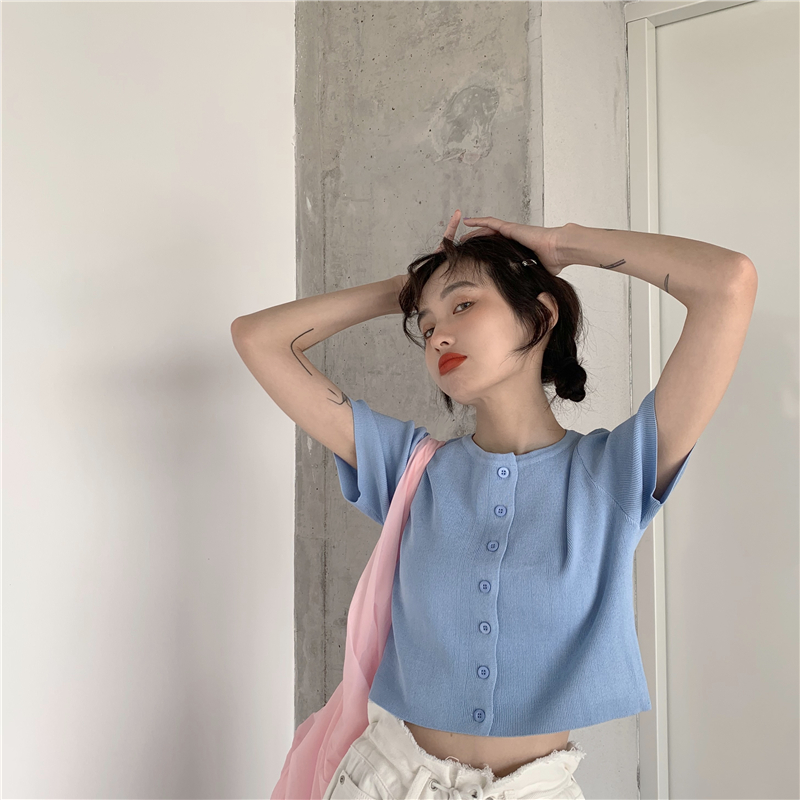 Áo Len Dệt Ngắn Tay 433