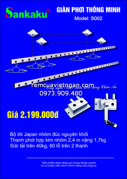 Giàn phơi Sankaku S001
