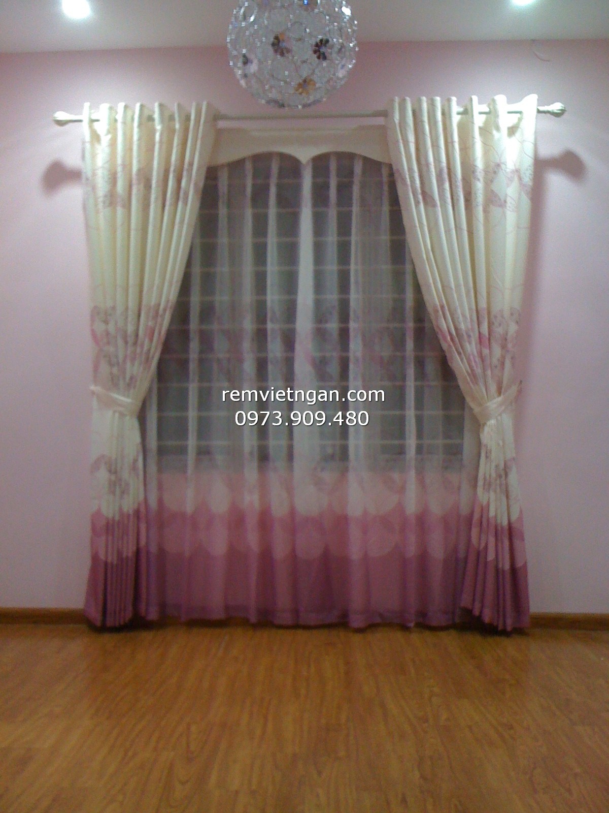 Rèm vải cản nắng 2 lớp