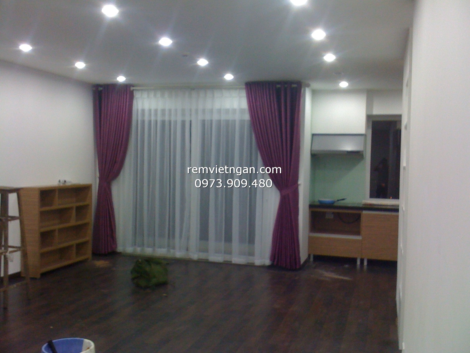 Rèm vải cản nắng 2 lớp