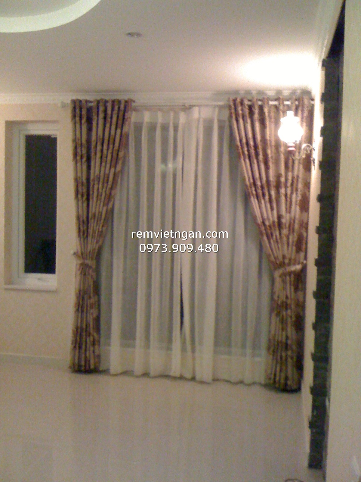 Rèm vải cản nắng 2 lớp