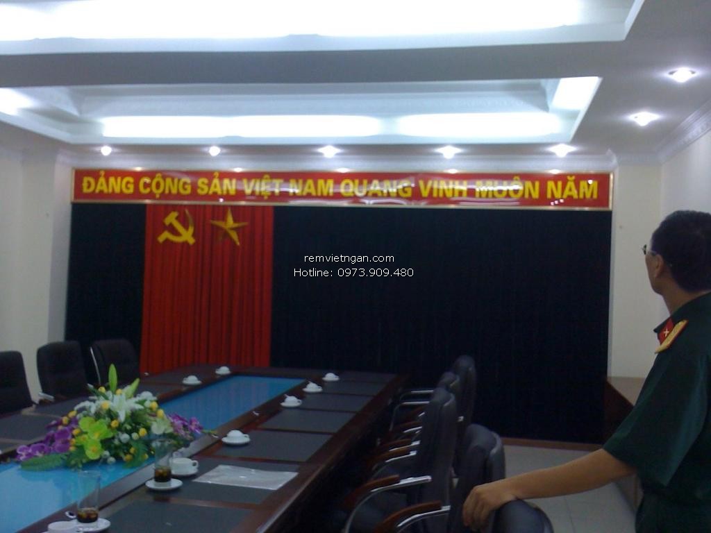 Phông hội trường Bộ Quốc Phòng