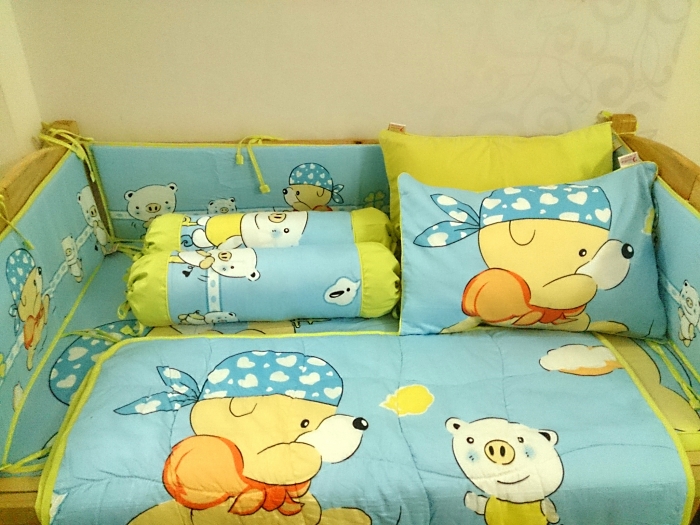 CHĂN GA GỐI TRẺ EM HÌNH HEO CON