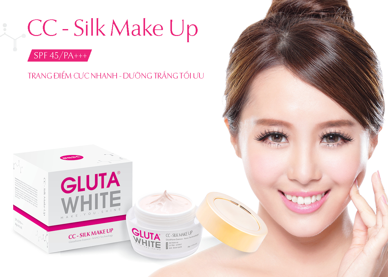 KEM TRANG ĐIỂM CC NHUNG LỤA GLUTA WHITE