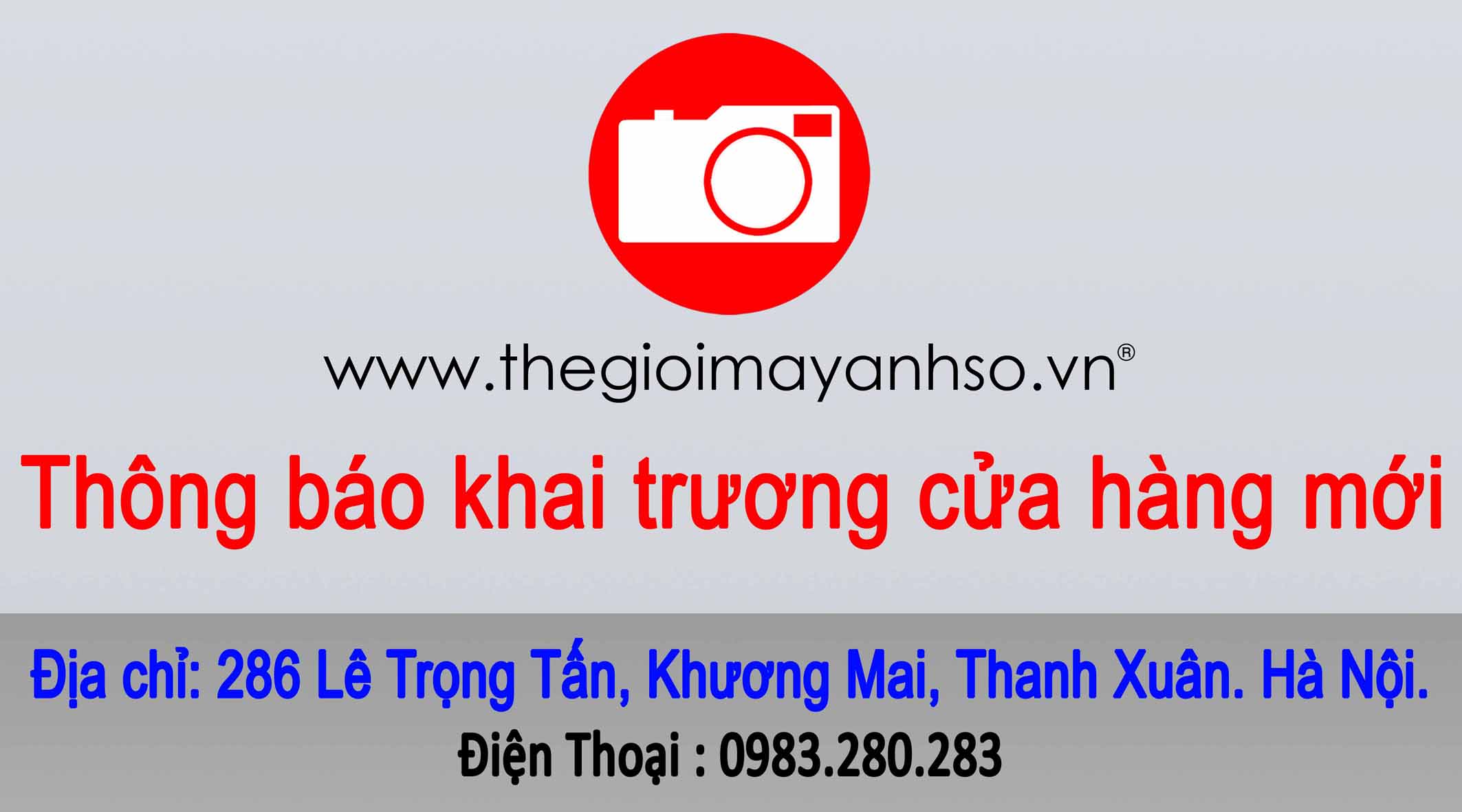 Thông báo khai trương cửa hàng mới