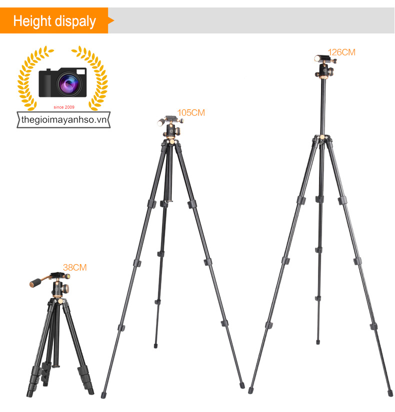 Chân máy ảnh Tripod Beike Q-160S