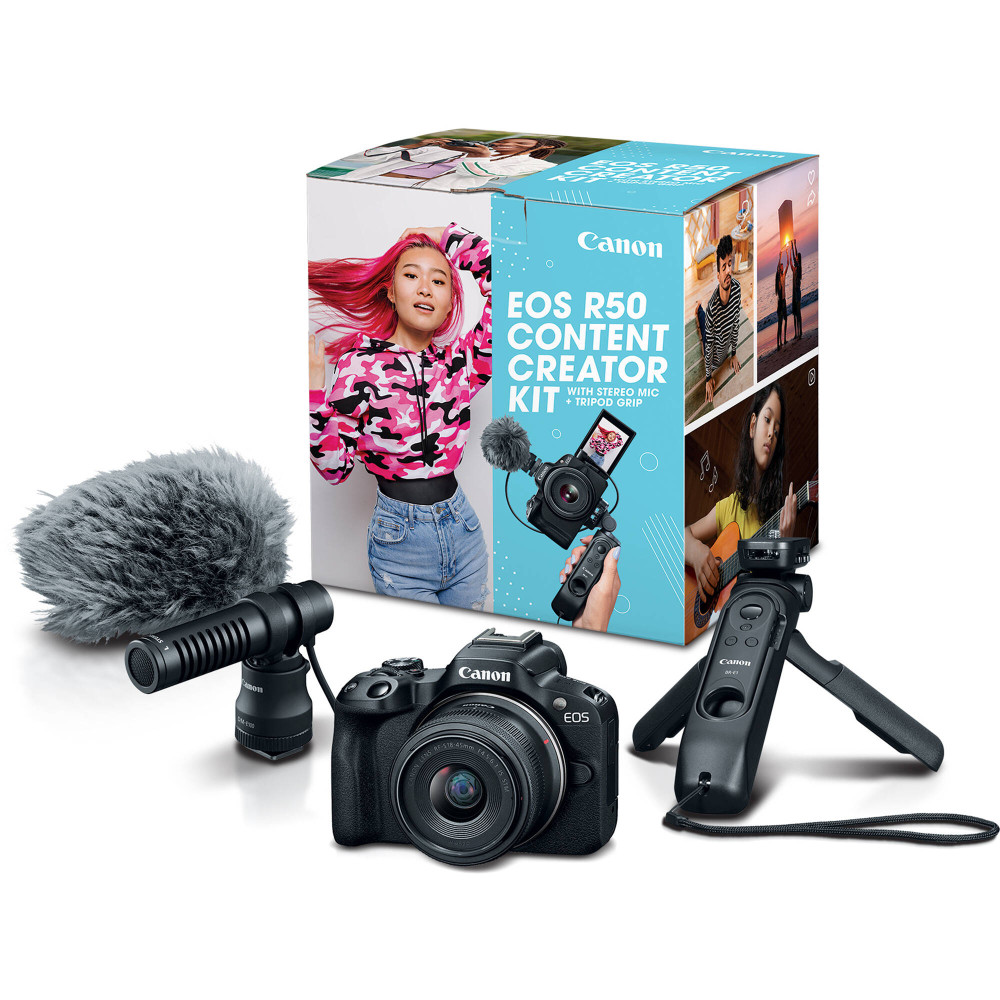 Máy Ảnh Canon EOS R50 Content Creator Kit (Black)