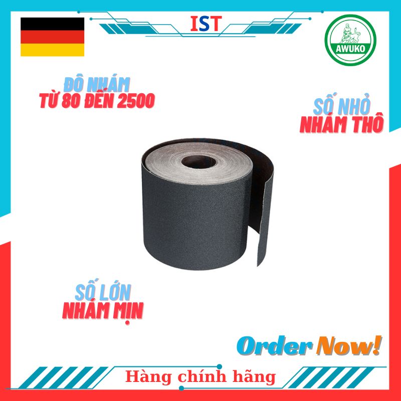 Giấy nhám cuộn #800 Awuko - Đức