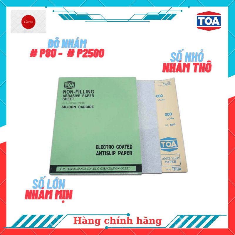 Giấy nhám tờ TOA trắng #1000 - Nhật Bản