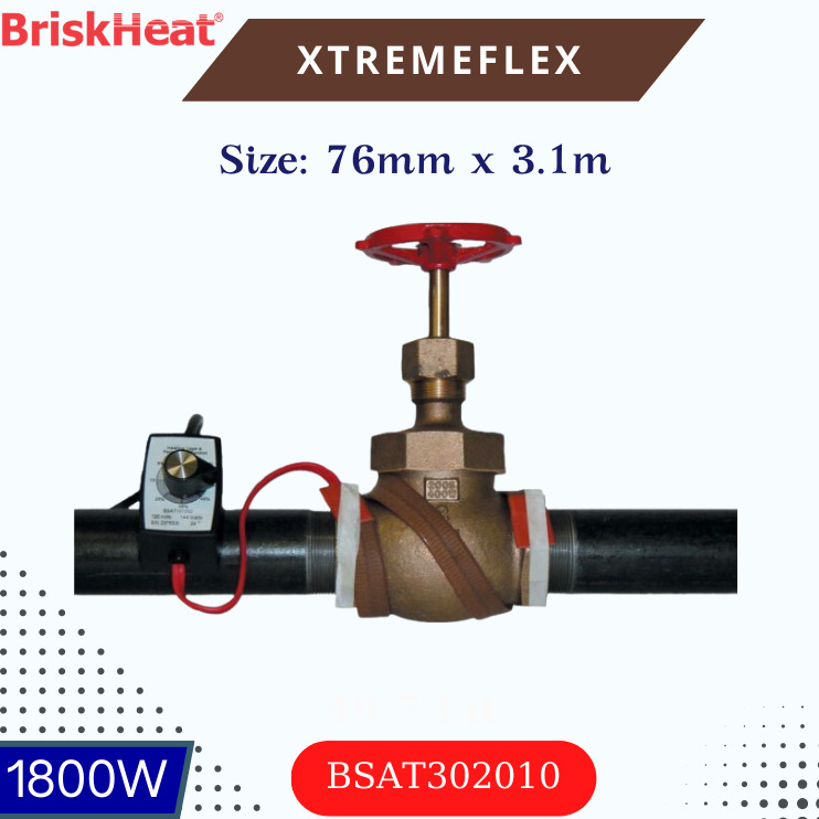 Dây gia nhiệt tích hợp điều khiển phần trăm công suất nhiệt 76mmx3.1m 1800W (BSAT)
