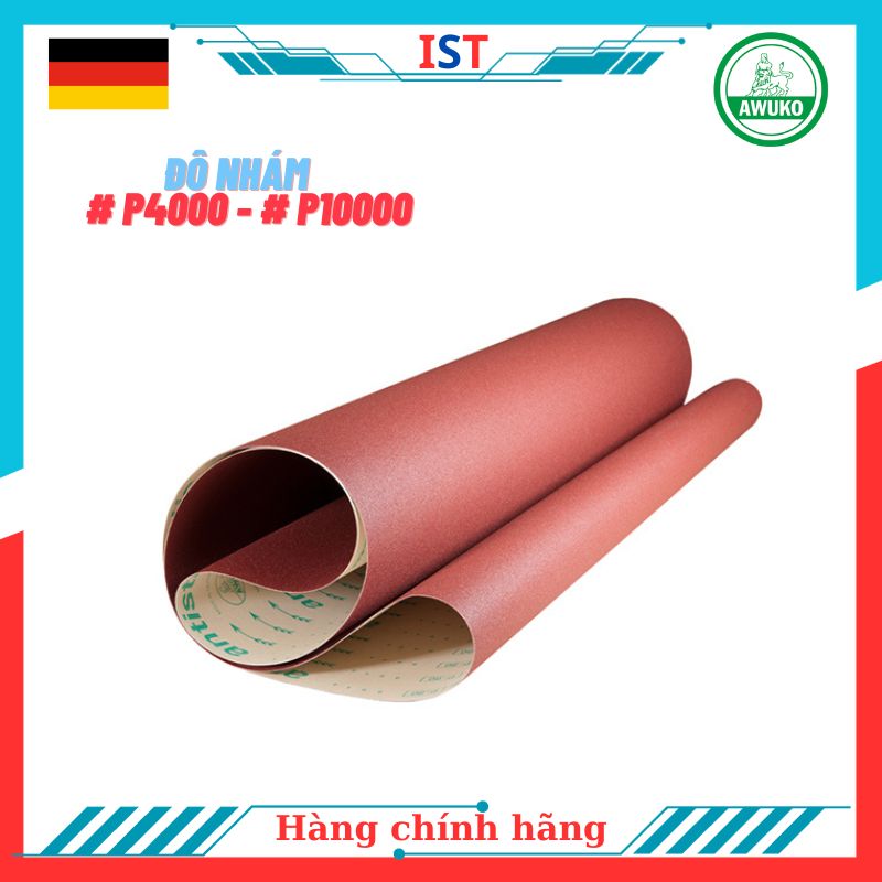 Giấy nhám chống tĩnh điện KP12F #4000 Awuko - Đức