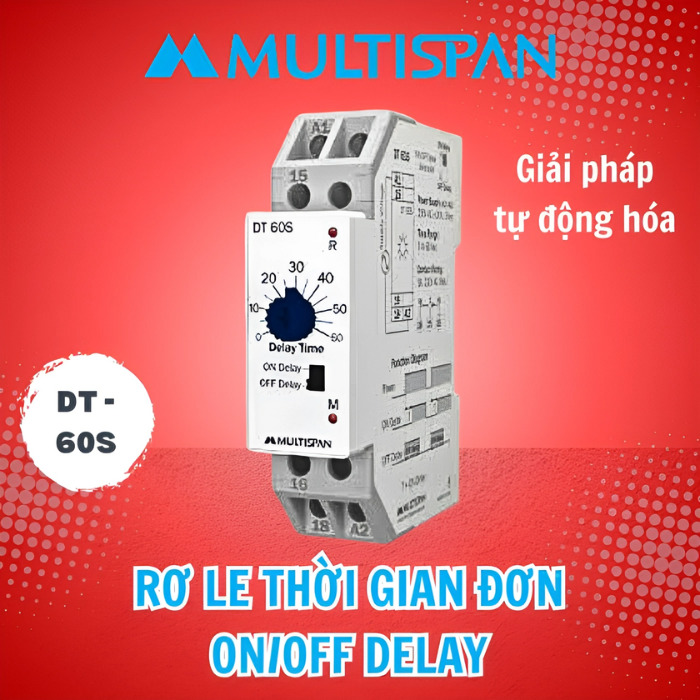 Rơ Le Thời Gian Đơn Multispan On/Off Delay - DT60S