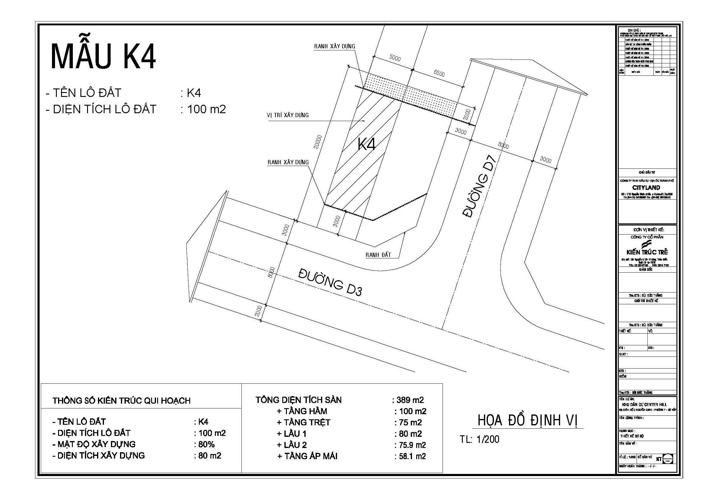 Mẫu K4 (100m2)