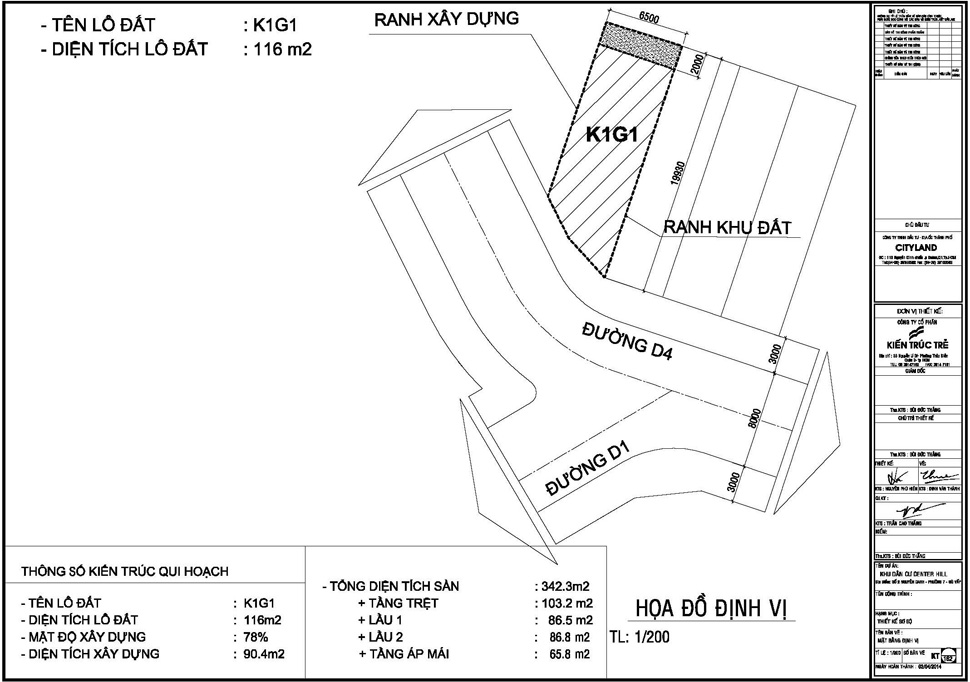 Mẫu K1G1 (116m2)