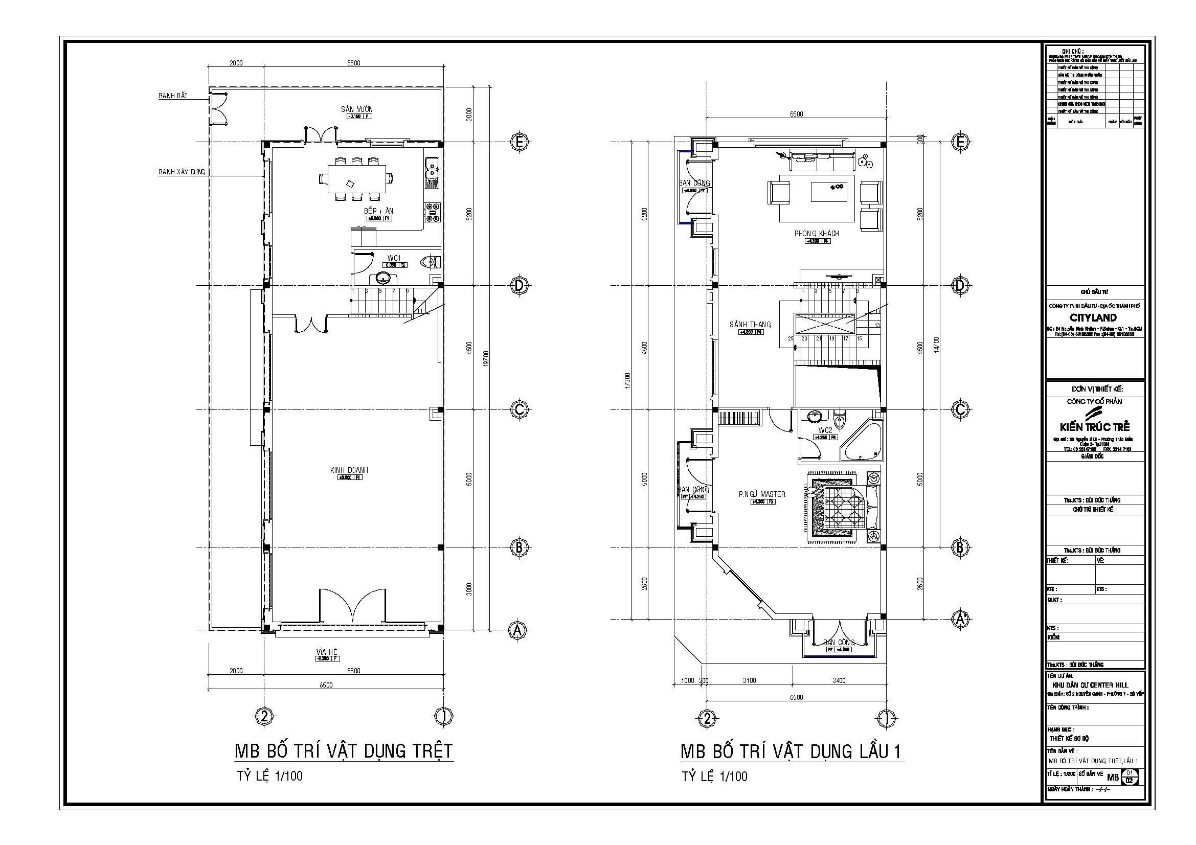 Mẫu K1G2M (99.50m2)