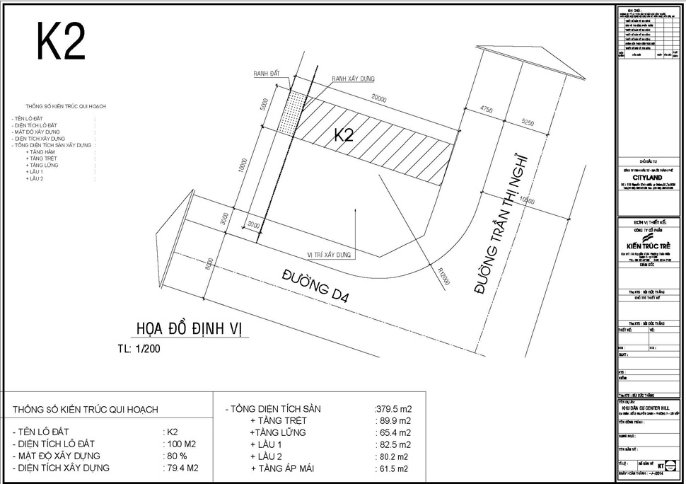 Mẫu K2 (100m2)