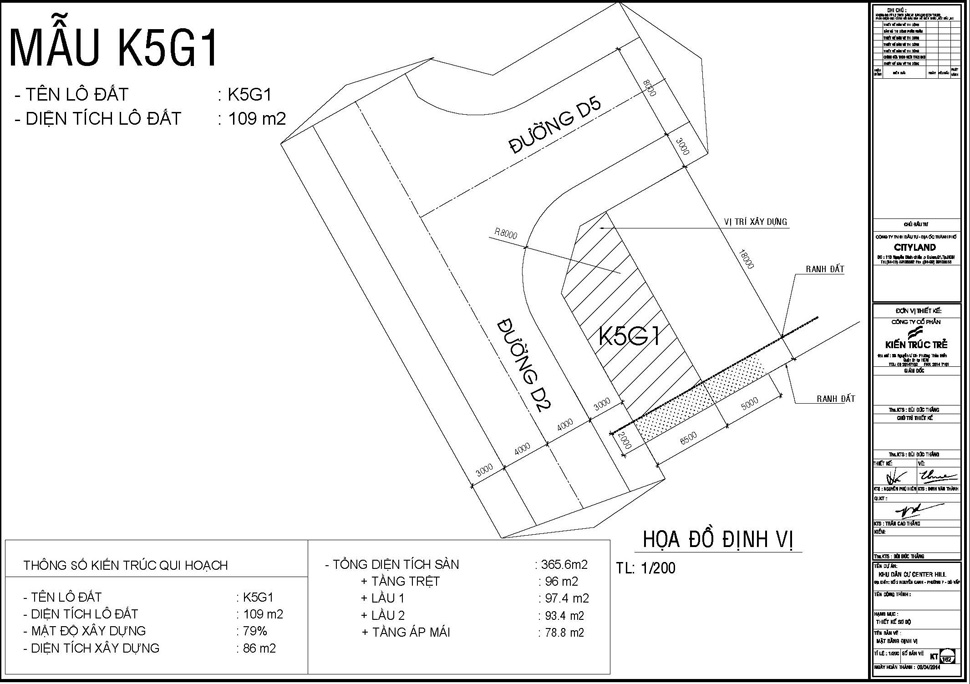 Mẫu K5G1 (109m2)