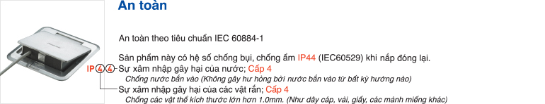 Tiêu chuẩn IEC 60884-1 bộ ổ cắm âm sàn loại lắp nhôm