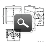 Kích thước bộ ổ cắm âm sàn loại lắp nhôm