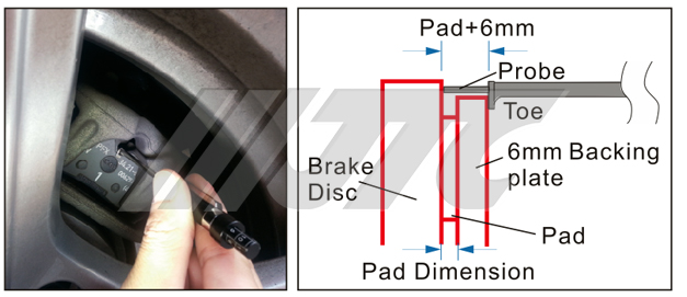 Hình ảnh Thước đo độ mòn má phanh JTC 4564