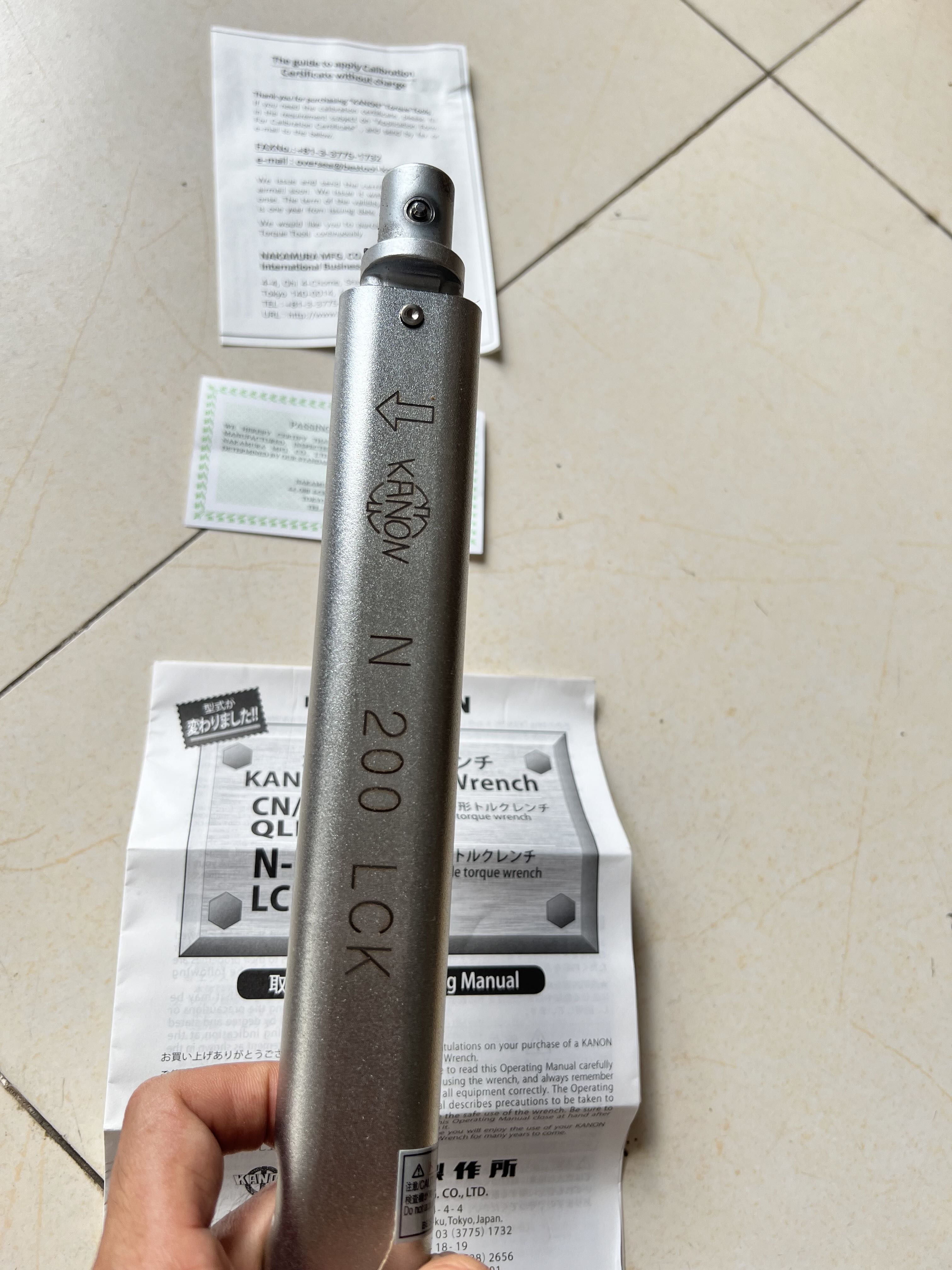 Cờ lê lực - Cần xiết lực đầu rời 40-200Nm Kanon N200LCK