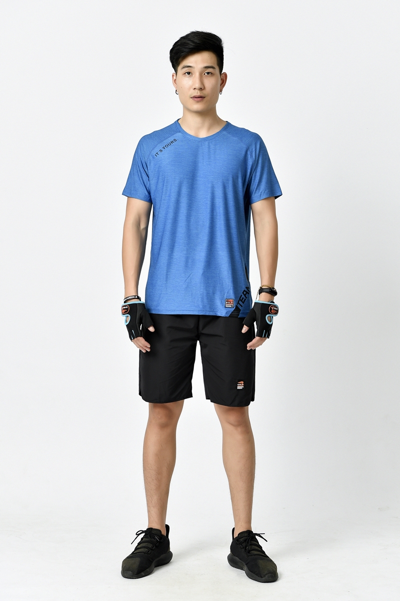Áo phông poly xước ngang đen