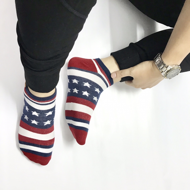 Tất cổ ngắn low cut họa tiết