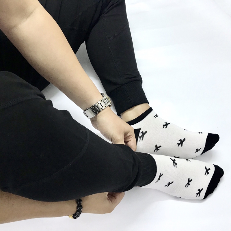 Tất cổ ngắn low cut họa tiết