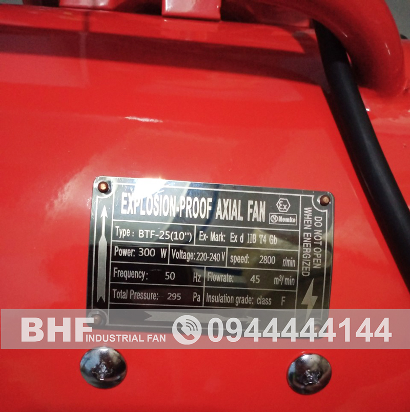 Quạt hút gió chống cháy nổ Soffnet BTF-25