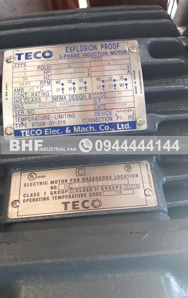 Motor chống cháy nổ Teco