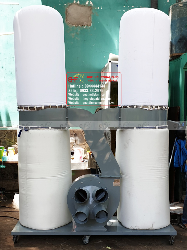 Quạt hút bụi di động 2 túi vải công suất 5HP