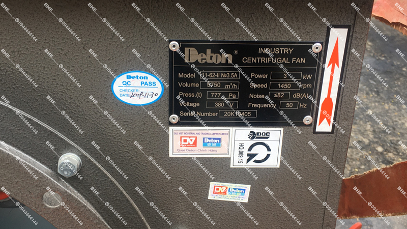 Quạt Ly Tâm Hút Khói Bếp Deton 11-62-II-3.5A