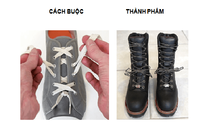 cách buộc dây giày