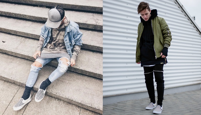 Phối áo hoodie cùng với giày lười cho năng động