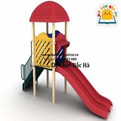 Nhà chơi cầu trượt thẳng đôi