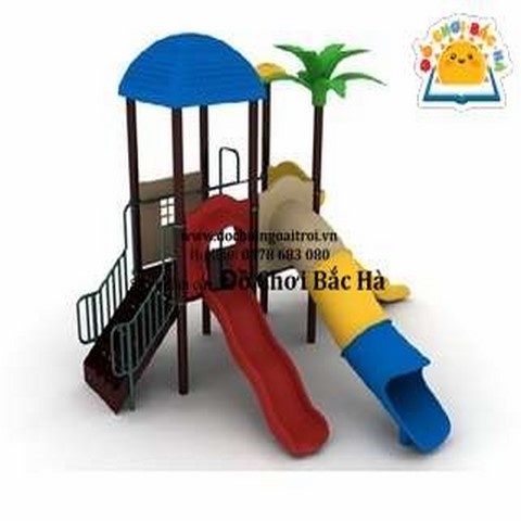 Cầu trượt liên hoàn 2 khối
