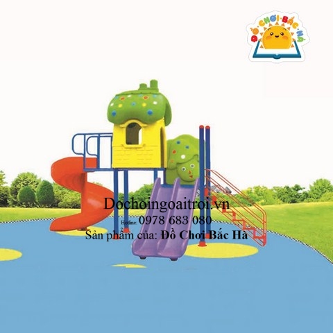 Nhà nấm cầu trượt liên hoàn 2 khối Số 3