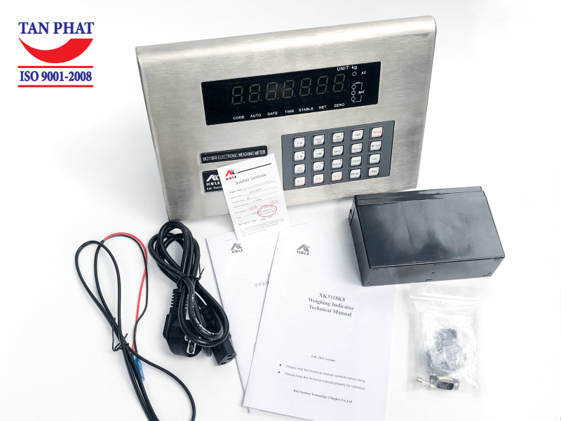 Đầu cân điện tử XK3118K8 sử dụng công nghệ xử lý số ∆-∑ cung cấp kết quả cân chính xác.