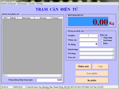 phần mềm quản lý cân điện tử