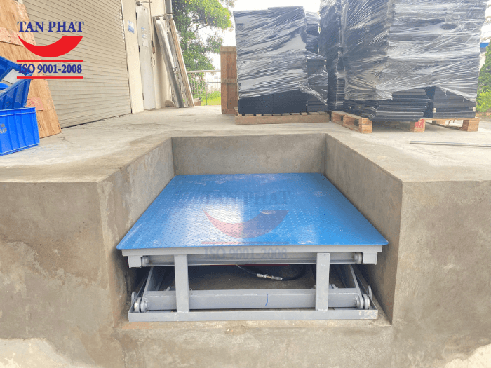 Bàn nâng thủy lực 1000kg (1 tấn) lắp đặt hoàn thiện tại tỉnh Phú Thọ