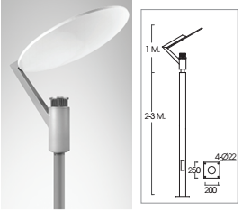 ĐÈN LED SÂN VƯỜN L&E PTP 207