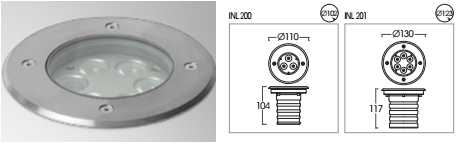 Đèn Led âm đất INL 200/ INL 201